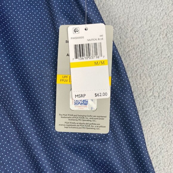 PGA TOUR Polo Shirt Men’s Size M Blue,Golf,UPF 50,Lightweigt,Athletic - Picture 4 of 13